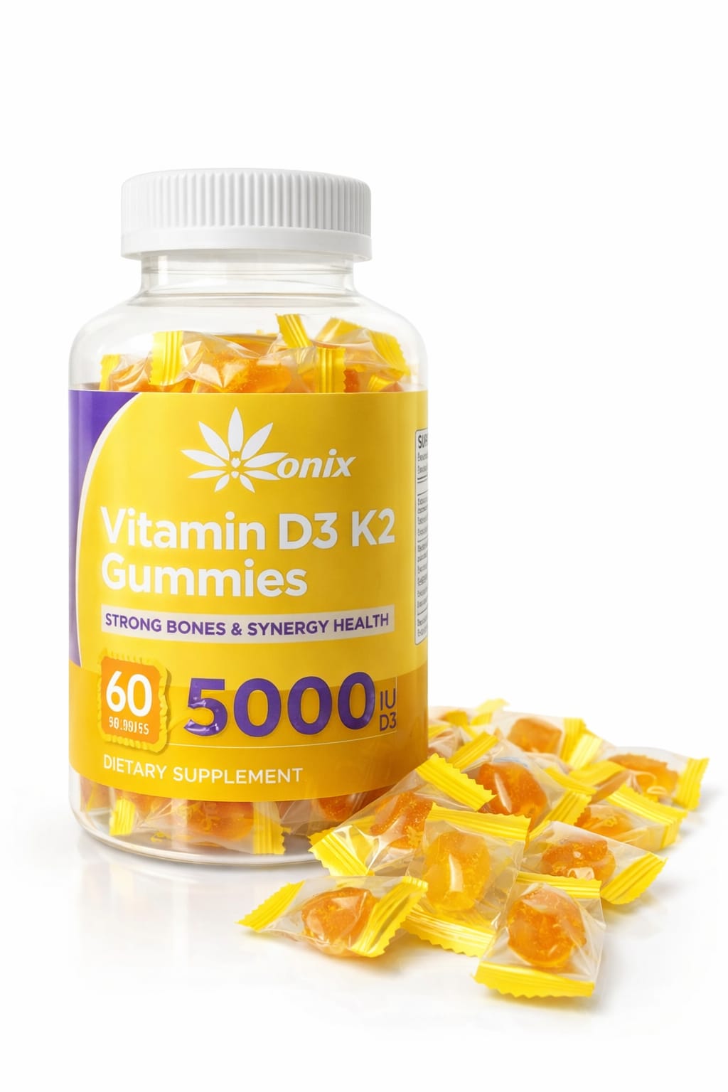 Onix Vitamin D3 + K2 Gummies 5000 IU